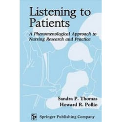 ISBN Listening To Patients: A Phenomenological Approach to Nursing Research and Practice livre Education Anglais