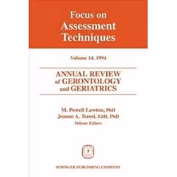 ISBN Annual Review of Gerontology and Geriatrics 14; Focus on Assessment Techniques: Focus on Assessment, Anglais, Couverture ...