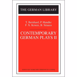 ISBN Contemporary German Plays II: T. Bernhard, P. Handke, F.X. Kroetz, B. Strauss, Littérature, Anglais, Livre broché, 320 p ...