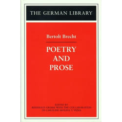 ISBN Poetry and Prose: Bertolt Brecht livre Littérature Anglais