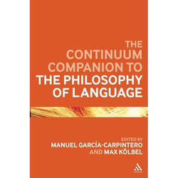 ISBN The Continuum Companion to the Philosophy of Language livre philosophie Anglais Couverture rigide
