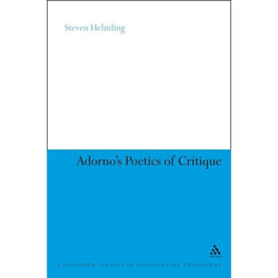ISBN Adorno's Poetics of Critique livre philosophie Anglais Couverture rigide 224 pages