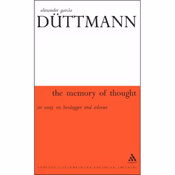 ISBN The Memory of Thought (An Essay on Heidegger and Adorno), Anglais, Couverture rigide, 350 pages