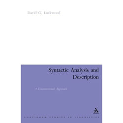 ISBN Syntactic Analysis and Description (A Constructional Approach)