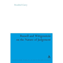 ISBN Russell and Wittgenstein on the Nature of Judgement livre philosophie Anglais Couverture rigide 160 pages