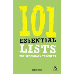 ISBN 101 Essential Lists for Secondary Teachers livre Education Anglais