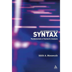 ISBN An Introduction to Syntax (Fundamentals of Syntactic Analysis)