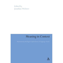 ISBN Meaning in Context (Implementing Intelligent Applications of Language Studies) Couverture rigide