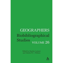 ISBN Geographers (Biobibliographical Studies, Volume 26) livre histoire Anglais Couverture rigide
