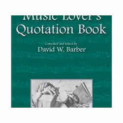 ISBN Music Lover's Quotation Book, Musique, Anglais, Livre broché