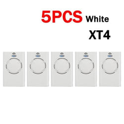 Télécommande FAAC XT4 868 SLH LR/XT2 868 SLH LR pour Porte/Portail de Garage - Blanc