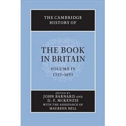 ISBN Cambridge History of the Book in Britain : Volume 4, 1557-1695 livre histoire Anglais