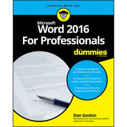 ISBN Word 2016 For Professionals For Dummies
