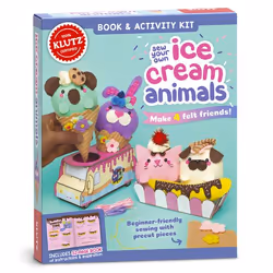 KLUTZ Sew Your Own Ice Cream Animals, Kit de loisirs créatifs pour enfants, 10 an(s), Multicolore