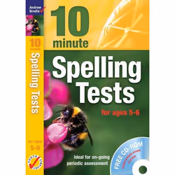 ISBN Ten Minute Spelling Tests for ages 5-6 (plus audio CD), Anglais, 72 pages