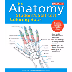 ISBN Anatomy Student's Self-Test Coloring Book, Science Fiction, Anglais, Livre broché, 192 pages