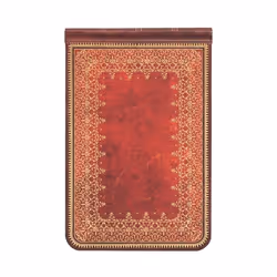 Paperblanks FEUILLE D’OR, Motif, Rouge, 192 feuilles, 80 g/m², Papier quadrillé, Couverture rigide