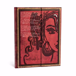 Paperblanks Amy Winehouse, Tears Dry bloc-notes 144 feuilles Rouge