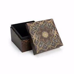 Paperblanks Bhava Boîte de rangement Carré Papier Marron