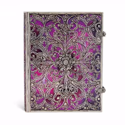 Paperblanks Aubergine, Motif, Violet, 240 feuilles, 120 g/m², Papier ligné, Couverture rigide