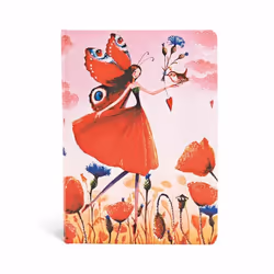 Paperblanks Champ De Coquelicot, Image, Multicolore, 176 feuilles, 85 g/m², Papier ligné, Couverture rigide