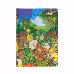 Paperblanks Jardin Lunaire, Image, Multicolore, 144 feuilles, 120 g/m², Papier ligné, Couverture rigide