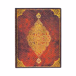 Paperblanks TRÈFLE DORÉ, Motif, Rouge, 144 feuilles, 120 g/m², Papier ligné, Couverture rigide