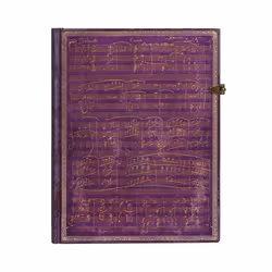 Paperblanks 250ème Anniversaire De Beethoven, Motif, Violet, 144 feuilles, 120 g/m², Papier ligné, Couverture rigide