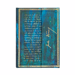 Paperblanks VERNE, TWENTY THOUSAND LEAGUES, Image, Bleu, 144 feuilles, 120 g/m², Papier ligné, Couverture rigide