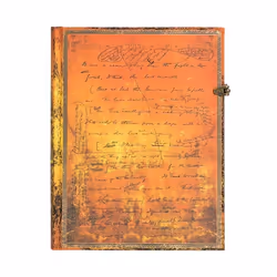 Paperblanks 75ÈME ANNIVERSAIRE DE H.G. WELLS, Motif, Orange, 144 feuilles, 120 g/m², Papier ligné, Couverture rigide