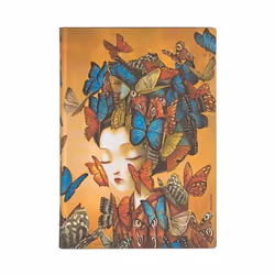 Paperblanks MADAME BUTTERFLY, Image, Multicolore, 176 feuilles, 100 g/m², Papier ligné, Couverture souple