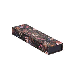 Paperblanks Floralia Bac à stylos Papier Noir, Multicolore