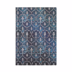 Paperblanks Velours Bleu, Motif, Bleu, 176 feuilles, 100 g/m², Papier ligné, Couverture souple