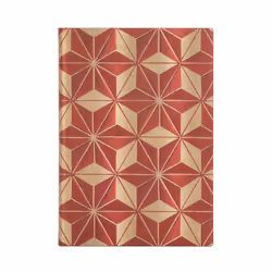 Paperblanks Hishi, Motif, Multicolore, Rouge, 176 feuilles, 100 g/m², Papier ligné, Couverture souple