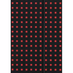 Paper-Oh Quadro, Motif, Noir, Rouge, A4, 112 feuilles, Adulte