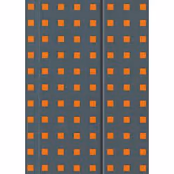 Paper-Oh Quadro, Motif, Gris, Orange, B6, 112 feuilles, Adulte