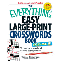 ISBN The Everything Easy Large-Print Crosswords Book, Volume III Livre de poche