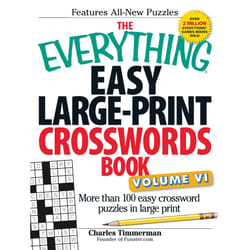ISBN The Everything Easy Large-Print Crosswords Book, Volume VI Livre de poche