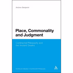 ISBN Place, Commonality and Judgment (Continental Philosophy and the Ancient Greeks), Anglais, Couverture rigide, 192 pages