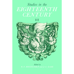 ISBN Studies in the Eighteenth Century III: Papers presented at the Third David Nichol Smith Memorial Seminar, Canberra 1973