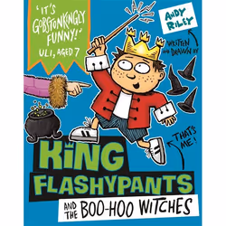 Hachette UK King Flashypants and the Boo-Hoo Witches, Anglais, Livre broché, 224 pages