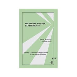 ISBN Factorial Survey Experiments: 175 livre société Anglais