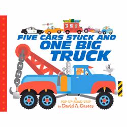 ISBN Five Cars Stuck and One Big Truck, Anglais, Couverture rigide, 18 pages