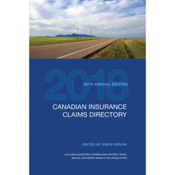 ISBN Canadian Insurance Claims Directory 2018: 86th edition