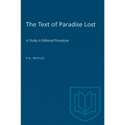 ISBN The Text of Paradise Lost: A Study in Editorial Procedure
