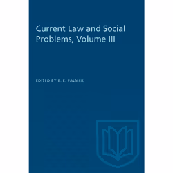 ISBN Current Law and Social Problems, Volume III, Anglais, 248 pages