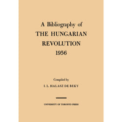 ISBN A Bibliography of the Hungarian Revolution, 1956