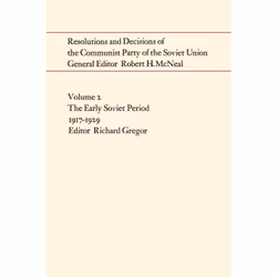 ISBN Resolutions and Decisions of the Communist Party of the Soviet Union Volume2: The Early Soviet Period 1917-1929, Anglais ...