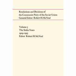 ISBN Resolutions and Decisions of the Communist Party of the Soviet Union: The Stalin Years 1929-1953, Anglais, 290 pages