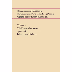 ISBN Resolutions and Decisions of the Communist Party of the Soviet Union Volume5: The Brezhnev Years 1964-1981, Anglais, 320 ...